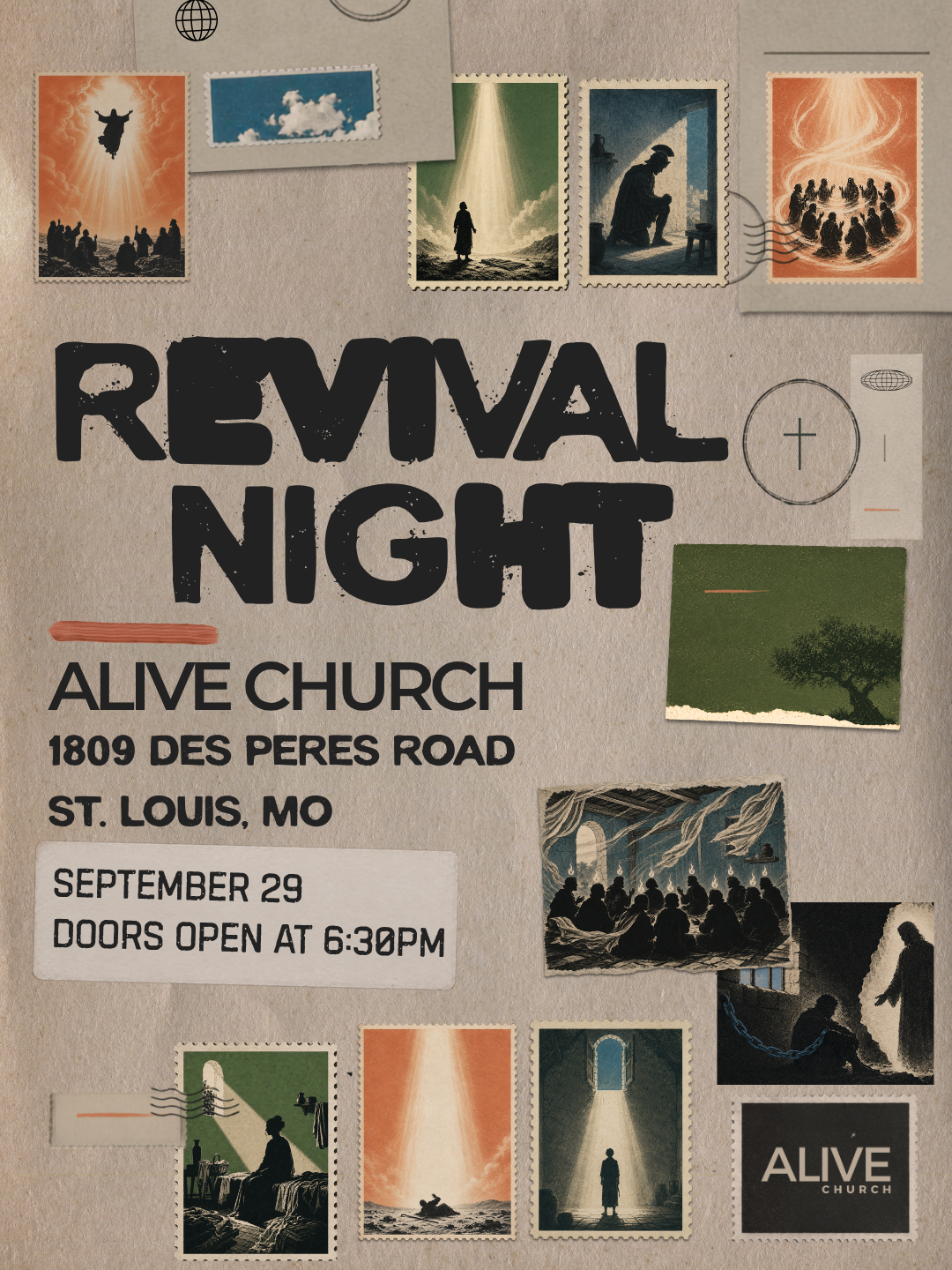 St. Louis Revival Night digital invitation